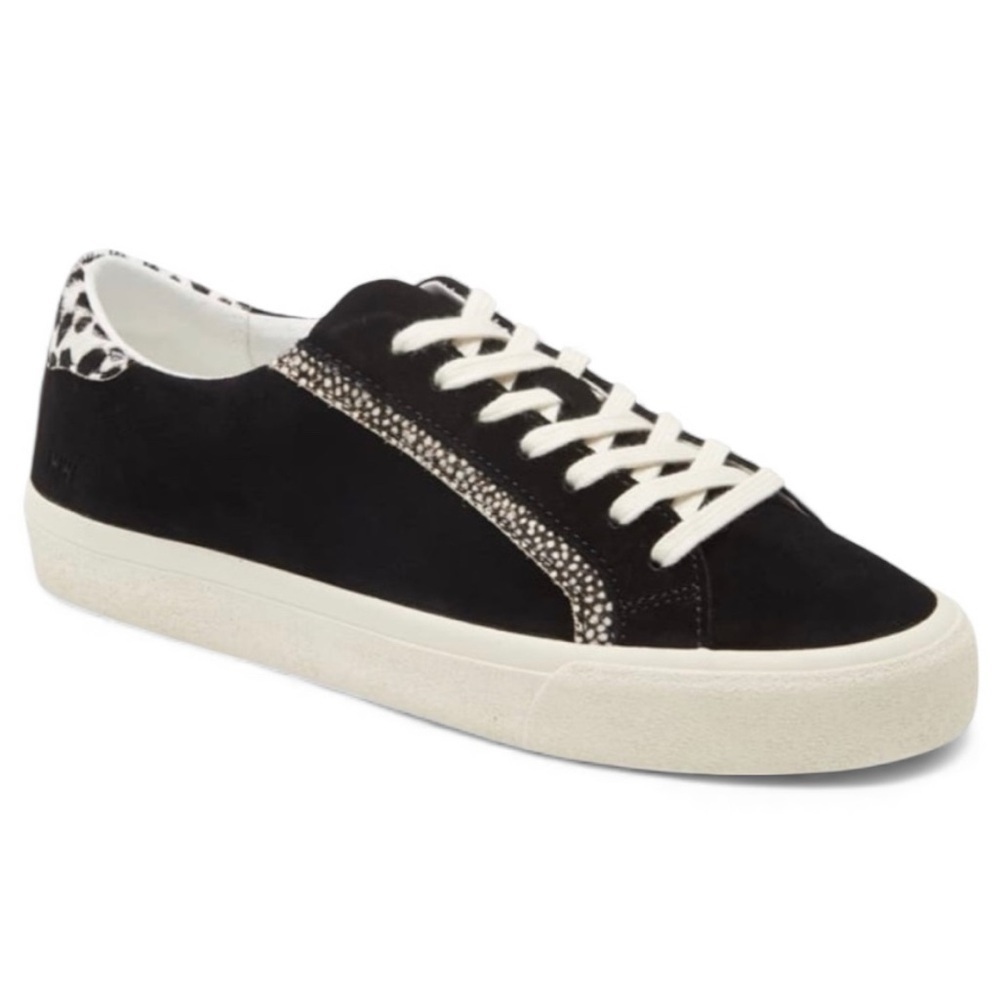 Madewell Sidewalk Sneakers In Suede And Spotted Calf Hair